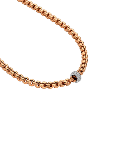 Fope's 18K Rose Gold Eka Rope Diamond Necklace