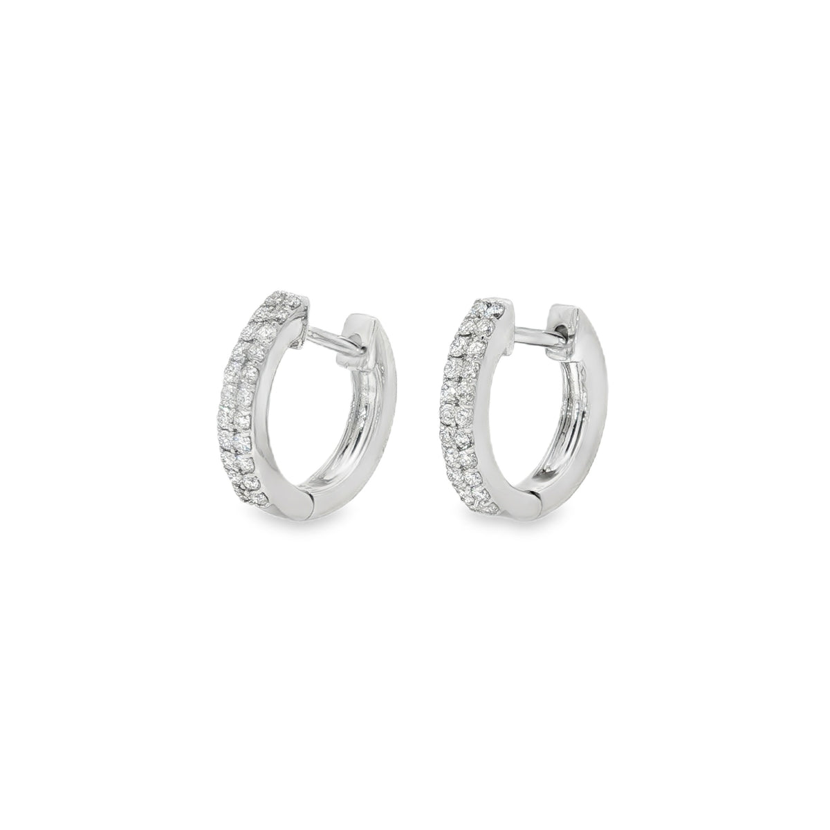 Jai's 14K White Gold 0.3-carat Diamond Pave Hoops