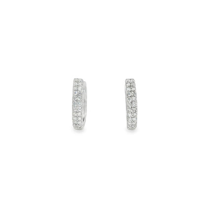 Jai's 14K White Gold 0.3-carat Diamond Pave Hoops