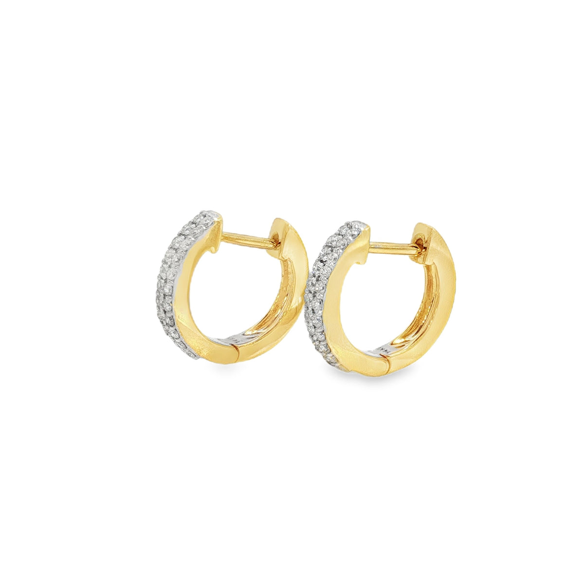 Jai's 14K Yellow Gold 0.3-carat Diamond Pave Hoops