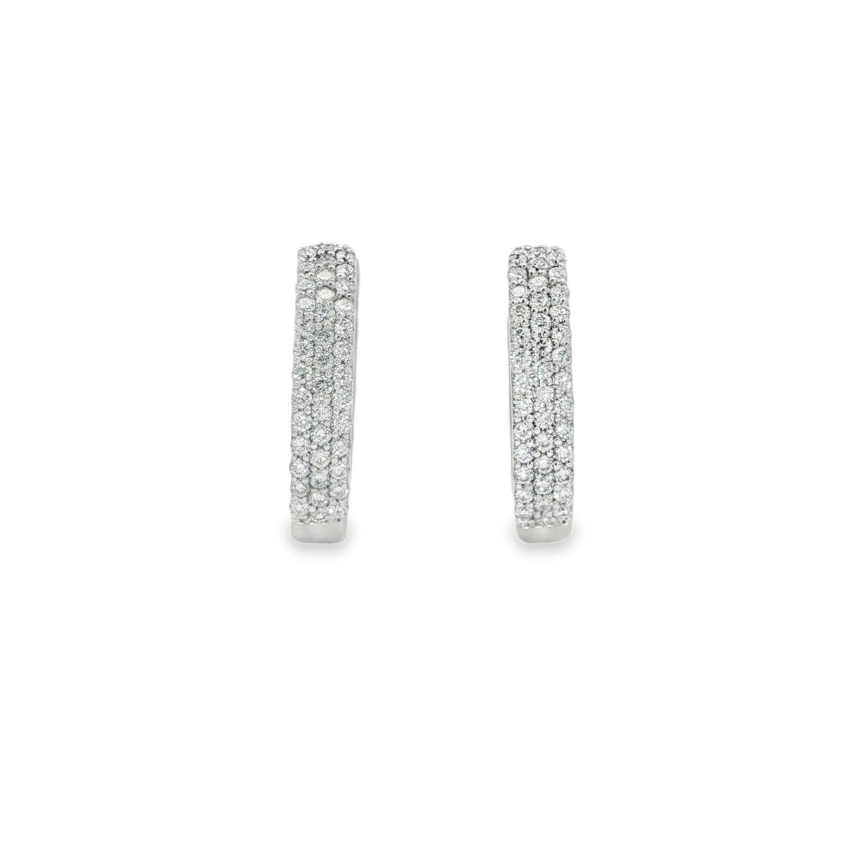 Jai's 14K White Gold 0.5-carat Diamond Pave Hoops