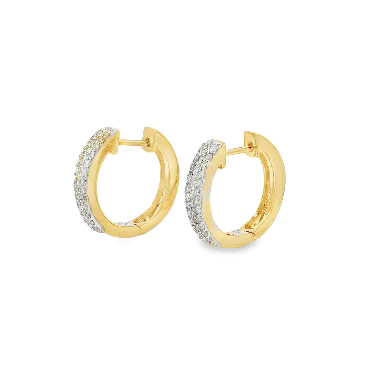 Jai's 14K Yellow Gold 0.5-carat Diamond Pave Hoops