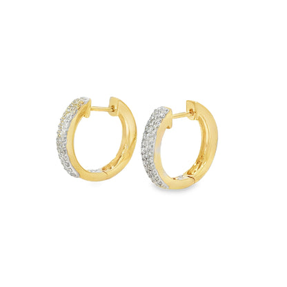 Jai's 14K Yellow Gold 0.5-carat Diamond Pave Hoops