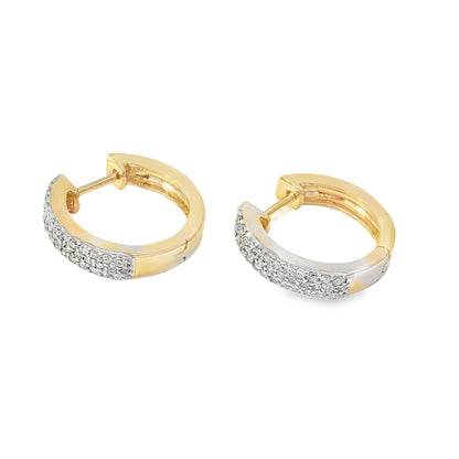 Jai's 14K Yellow Gold 0.5-carat Diamond Pave Hoops