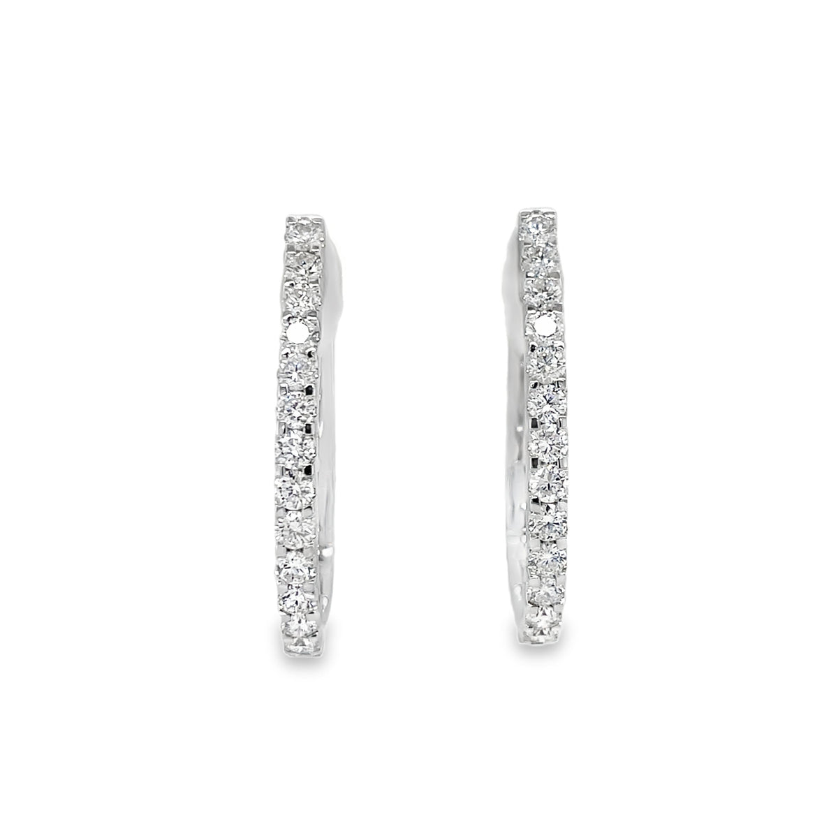 Jai's 14K White Gold 2-carat Diamond Hoops