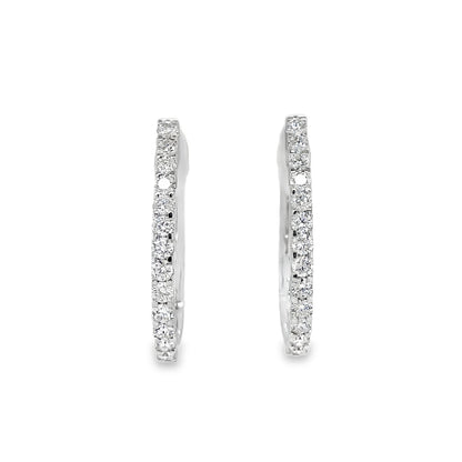 Jai's 14K White Gold 2-carat Diamond Hoops
