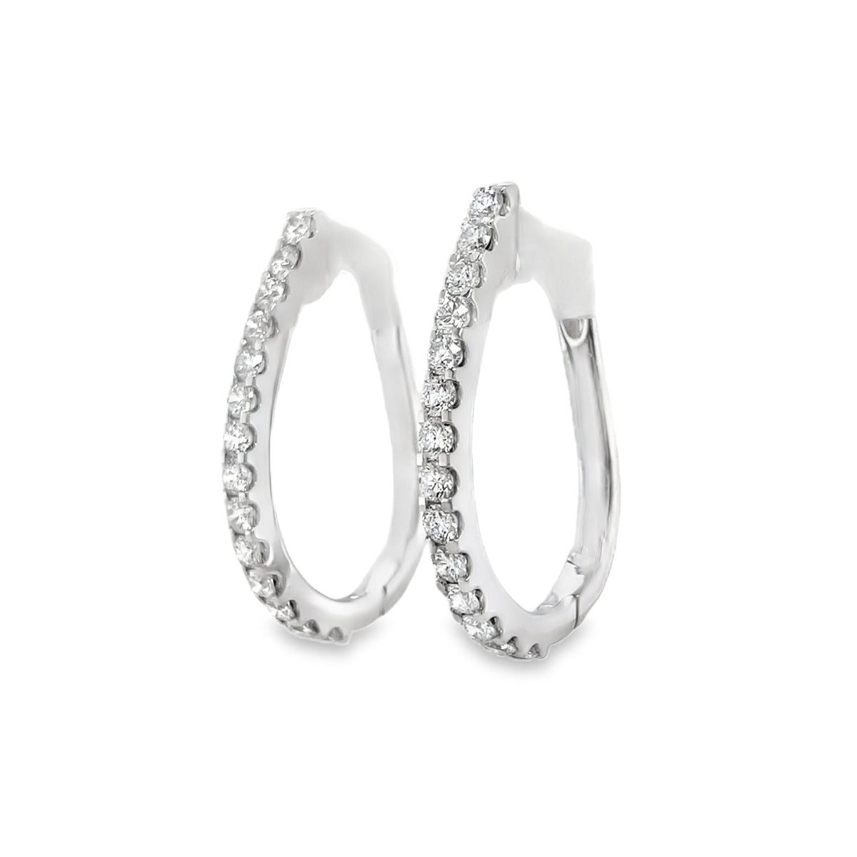 Jai's 14K White Gold 2-carat Diamond Hoops