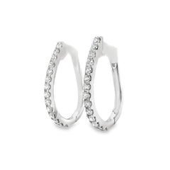 Jai's 14K White Gold 2-carat Diamond Hoops