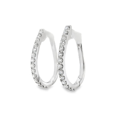 Jai's 14K White Gold 2-carat Diamond Hoops