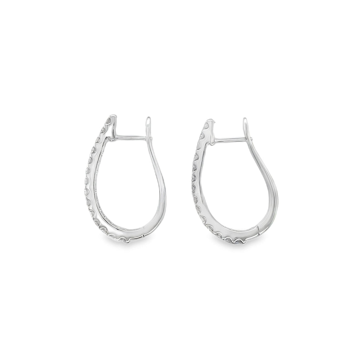 Jai's 14K White Gold 2-carat Diamond Hoops