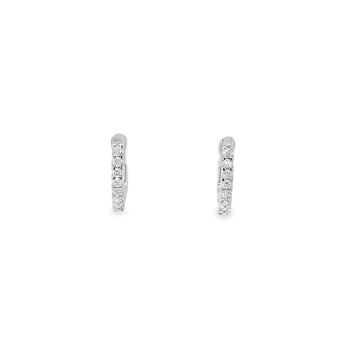 Jai's 14K White Gold Petite Diamond Hoops