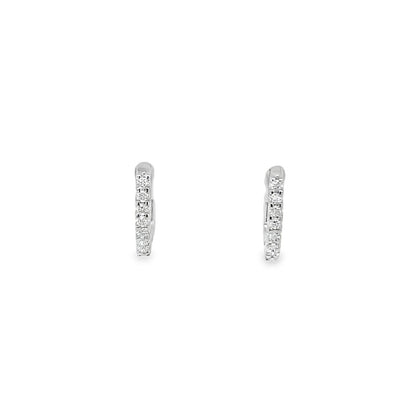 Jai's 14K White Gold Petite Diamond Hoops