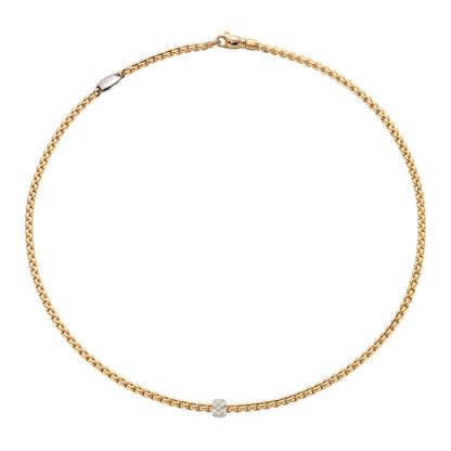 Fope's 18K Yellow Gold Eka Rope Diamond Necklace