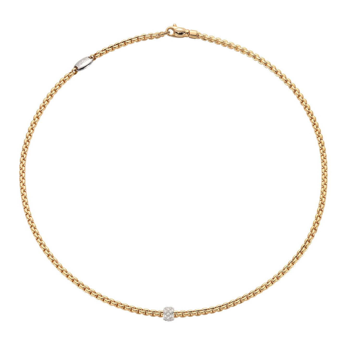 Fope's 18K Yellow Gold Eka Rope Diamond Necklace