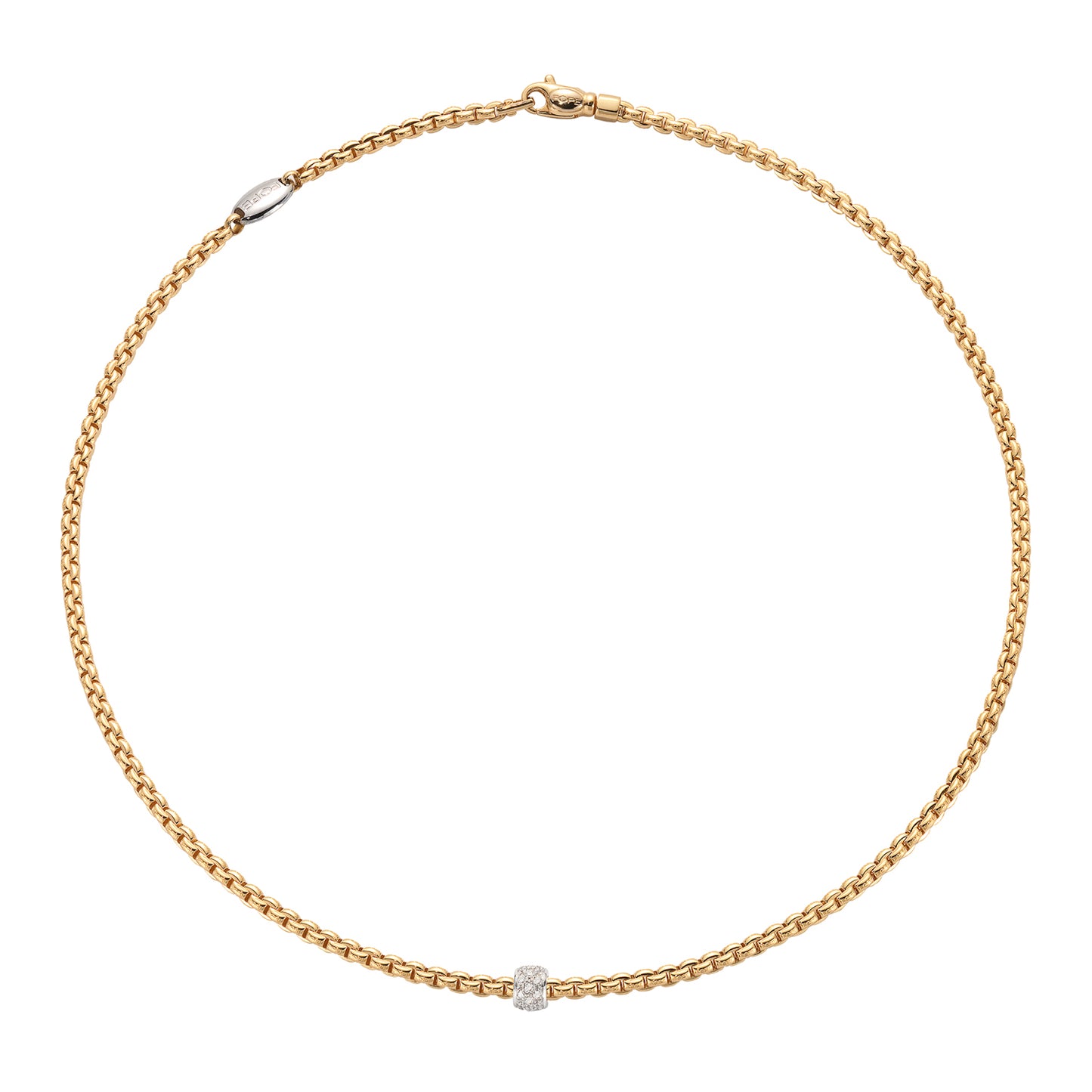 Fope's 18K Yellow Gold Eka Rope Diamond Necklace