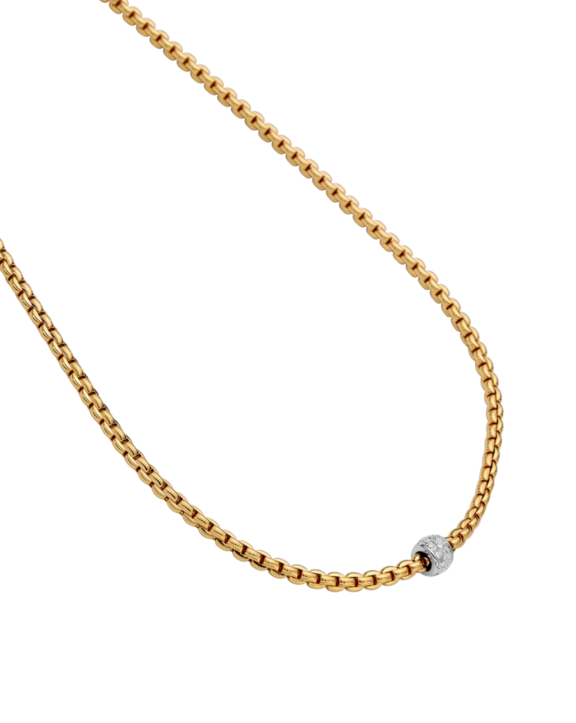 Fope's 18K Yellow Gold Eka Rope Diamond Necklace