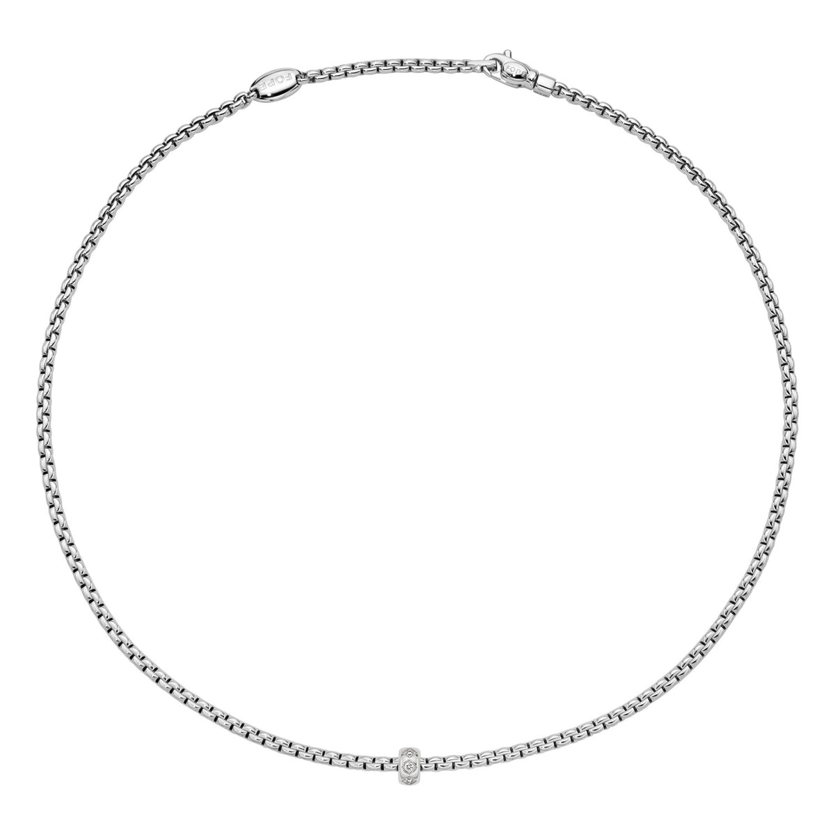 Fope's 18K White Gold Eka Rope Diamond Necklace