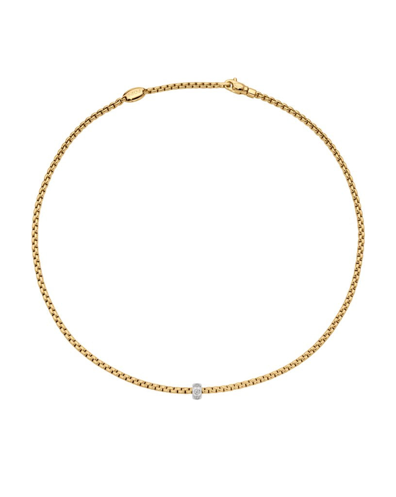 Fope's 18K Yellow Gold Eka Rope Diamond Necklace