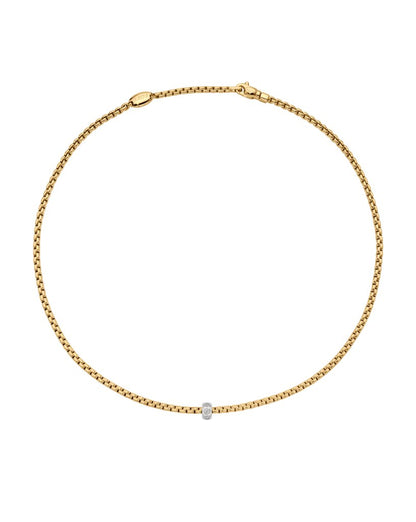 Fope's 18K Yellow Gold Eka Rope Diamond Necklace
