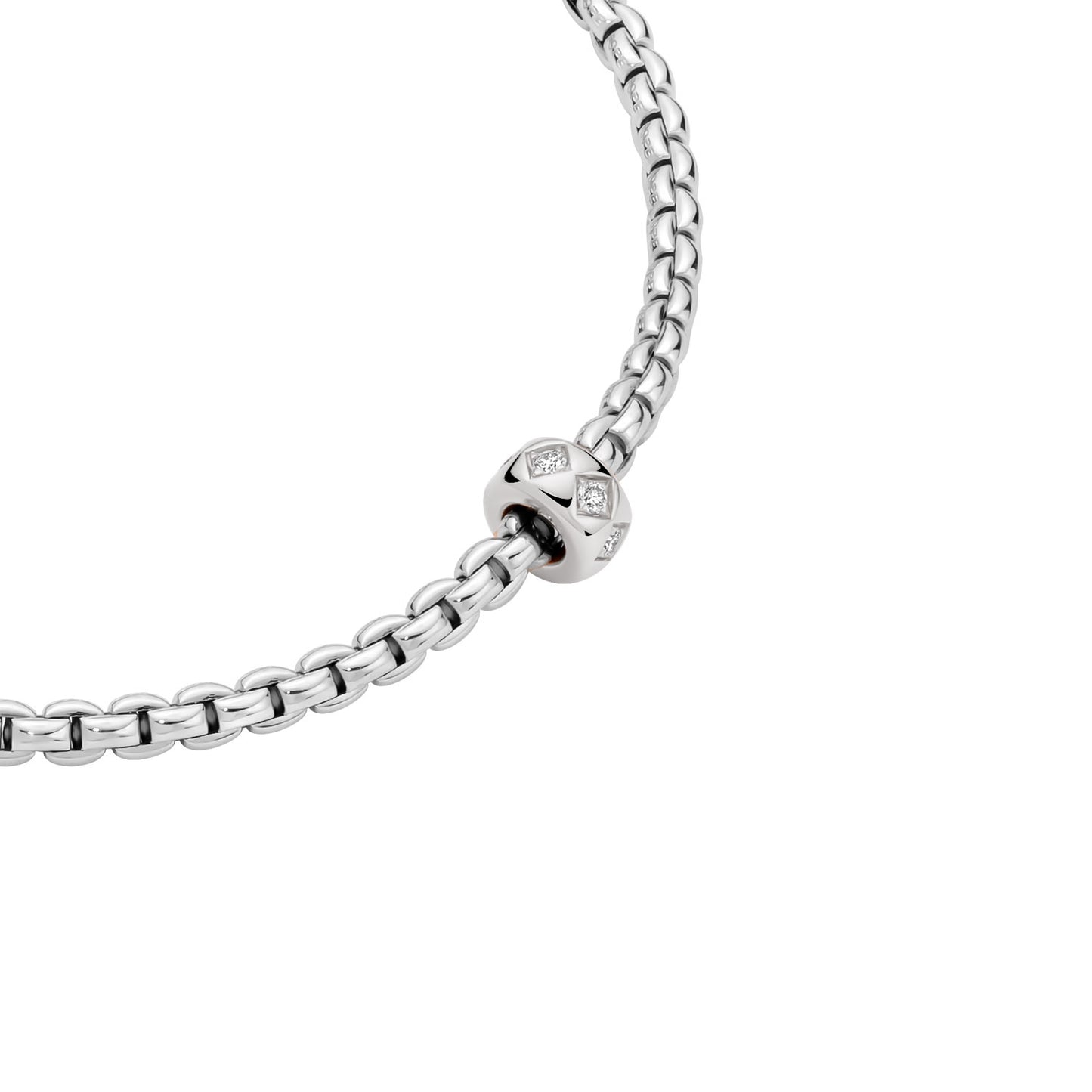Fope's 18K White Gold Eka Rope Diamond Necklace