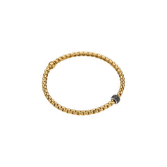 Fope's 18K Yellow Gold Eka Flex'it Black Diamond Bracelet