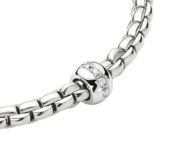 Fope's 18K White Gold Eka Flex'it Diamond Bracelet