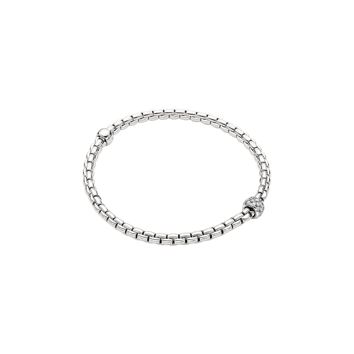 Fope's 18K White Gold Eka Flex'it Diamond Bracelet