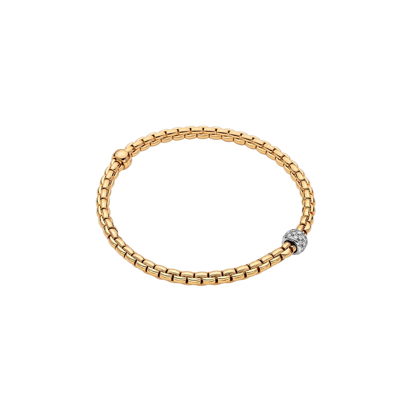 Fope's 18K Yellow Gold Eka Flex'it Diamond Bracelet