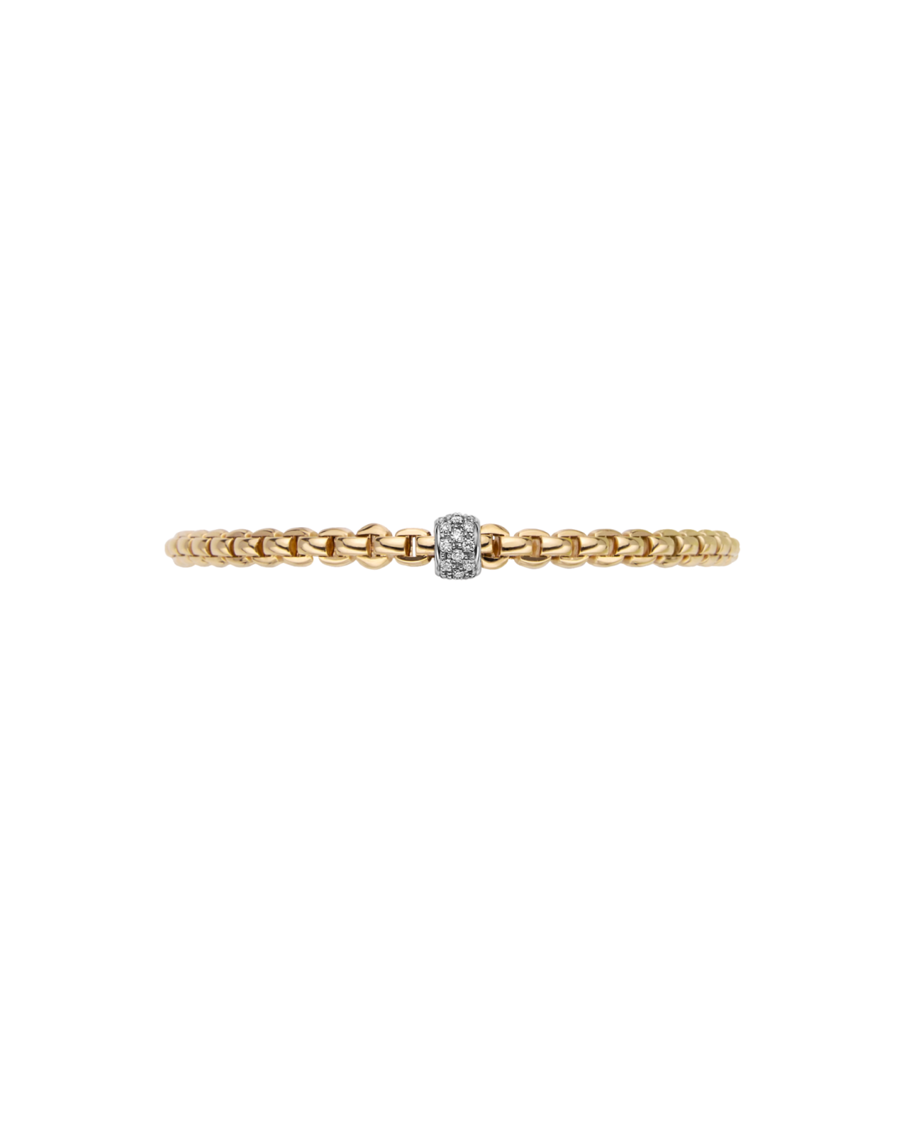 Fope's 18K Yellow Gold Eka Flex'it Diamond Bracelet