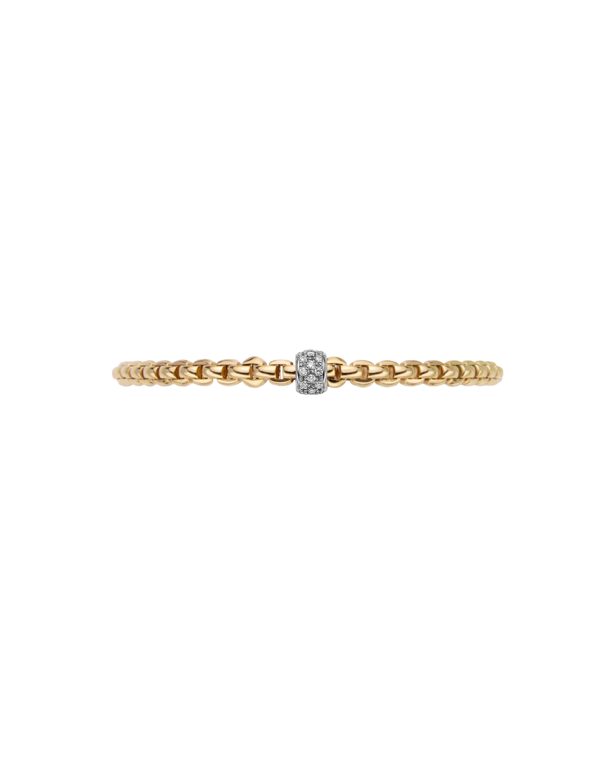 Fope's 18K Yellow Gold Eka Flex'it Diamond Bracelet