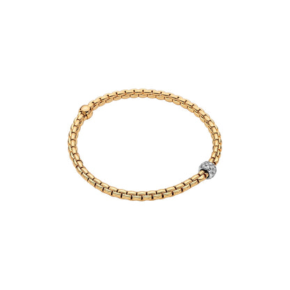 Fope's 18K Yellow Gold Eka Flex'it Diamond Bracelet