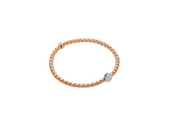 Fope's 18K Rose Gold Eka Flex'it Diamond Bracelet