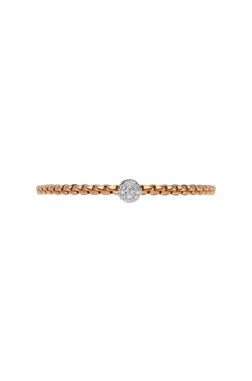 Fope's 18K Rose Gold Eka Flex'it Diamond Bracelet