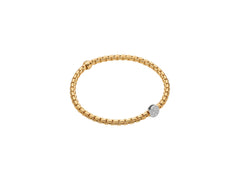 Fope's 18K Yellow Gold Eka Flex'it Diamond Bracelet