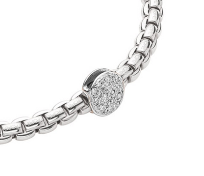 Fope's 18K White Gold Eka Flex'it Diamond Bracelet