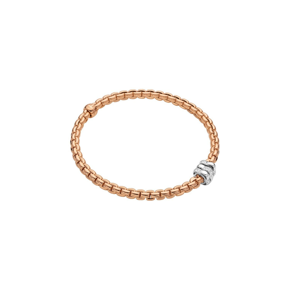 Fope's 18K Rose Gold Multi-rondel Eka Flex'it Diamond Bracelet