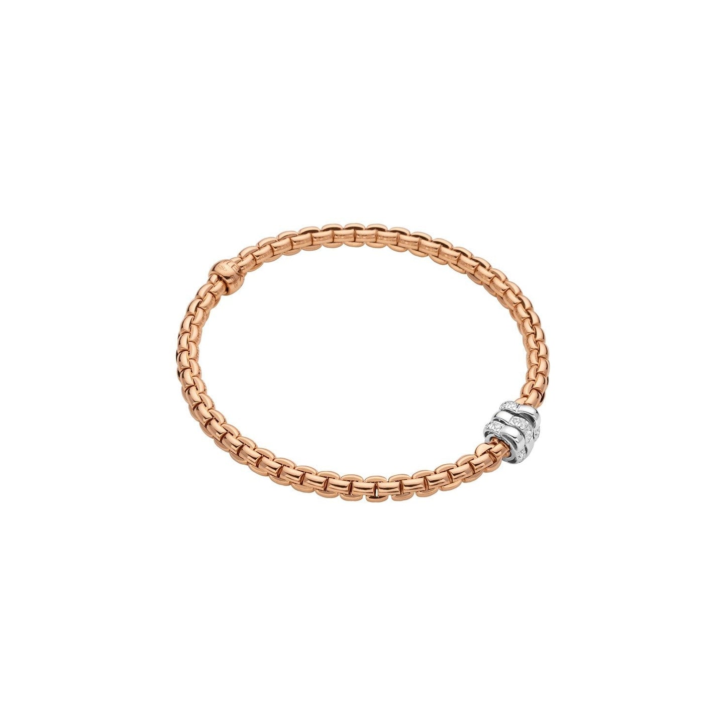 Fope's 18K Rose Gold Multi-rondel Eka Flex'it Diamond Bracelet