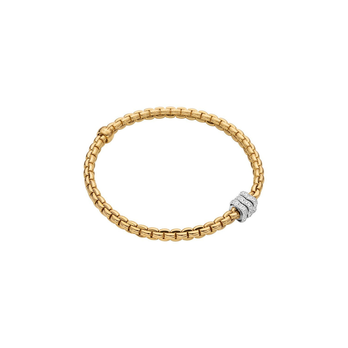 Fope's 18K Yellow Gold Multi-rondel Eka Flex'it Diamond Bracelet
