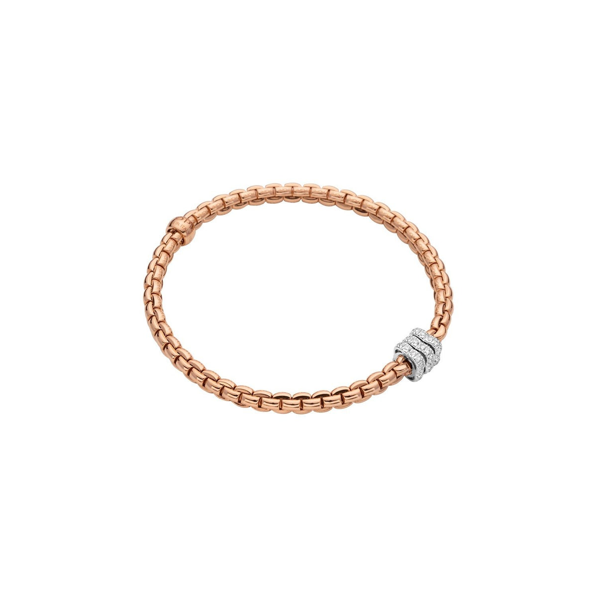 Fope's 18K Rose Gold Multi-rondel Eka Flex'it Diamond Bracelet
