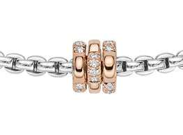 Fope's 18K White Gold Eka Rope Multi-rondel Diamond Necklace