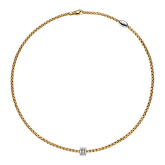 Fope's 18K Yellow Gold Multi-rondel Eka Rope Diamond Necklace