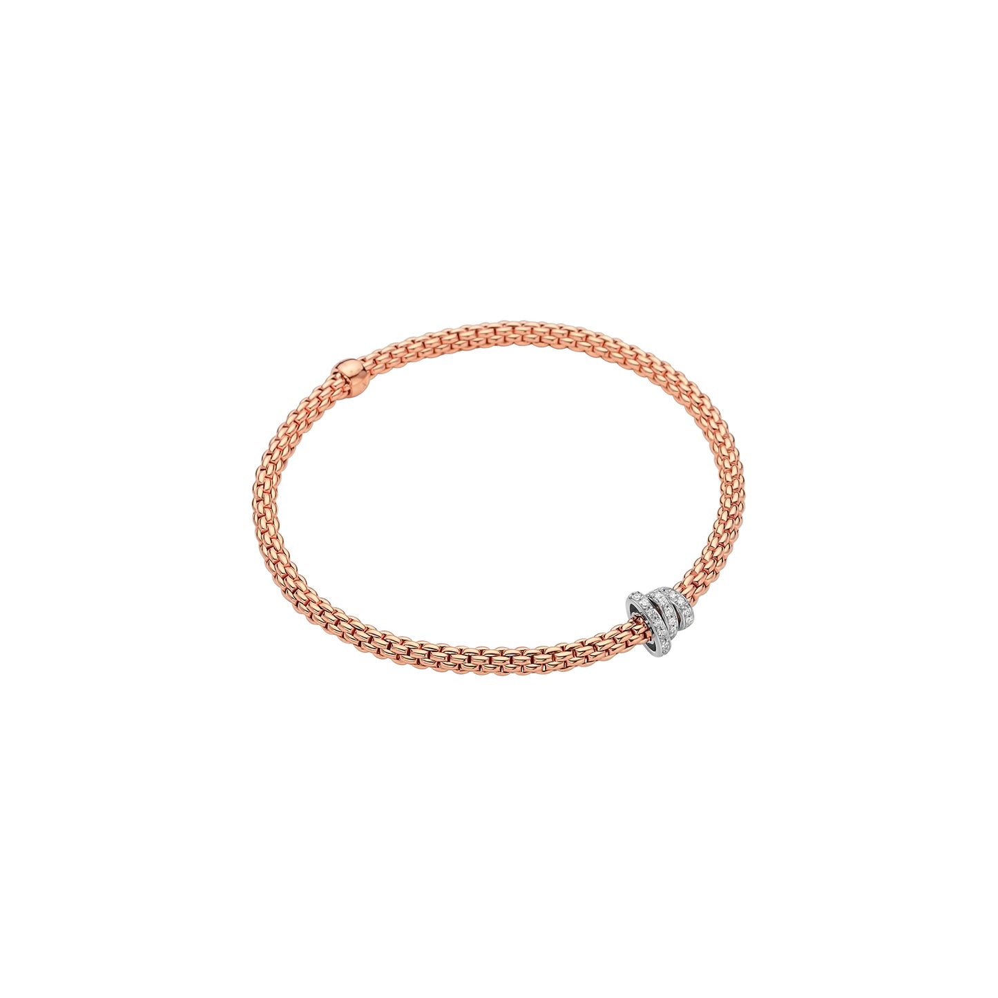 Fope's 18K Rose Gold Prima Diamond Bracelet