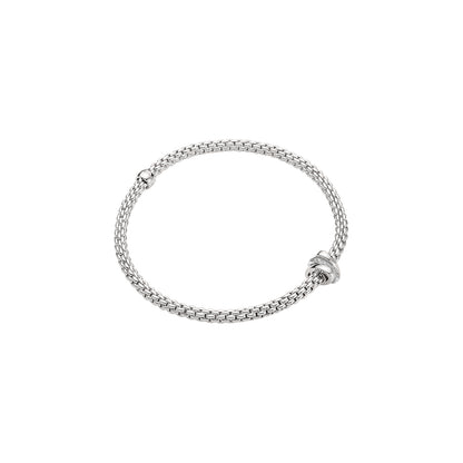 Fope's 18K White Gold Prima Flex'it Multi-rondel Diamond Bracelet