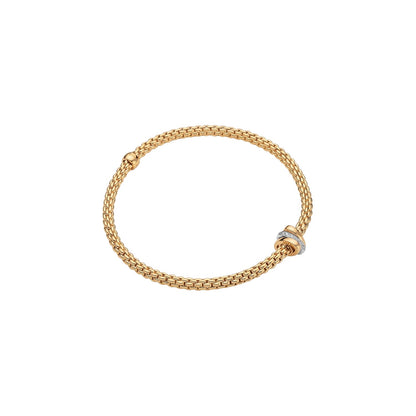 Fope's 18K Yellow Gold Prima Flex'it Multi-rondel Diamond Bracelet