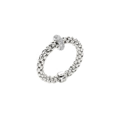 Fope's 18K White Gold Prima Flex'it Diamond Ring