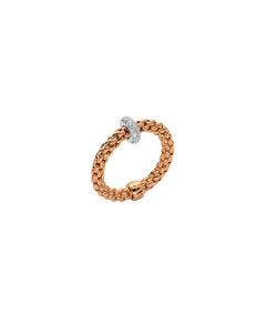 Fope's 18K Rose Gold Prima Flex'it Diamond Ring