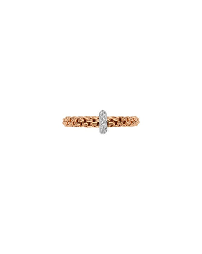Fope's 18K Rose Gold Prima Flex'it Diamond Ring