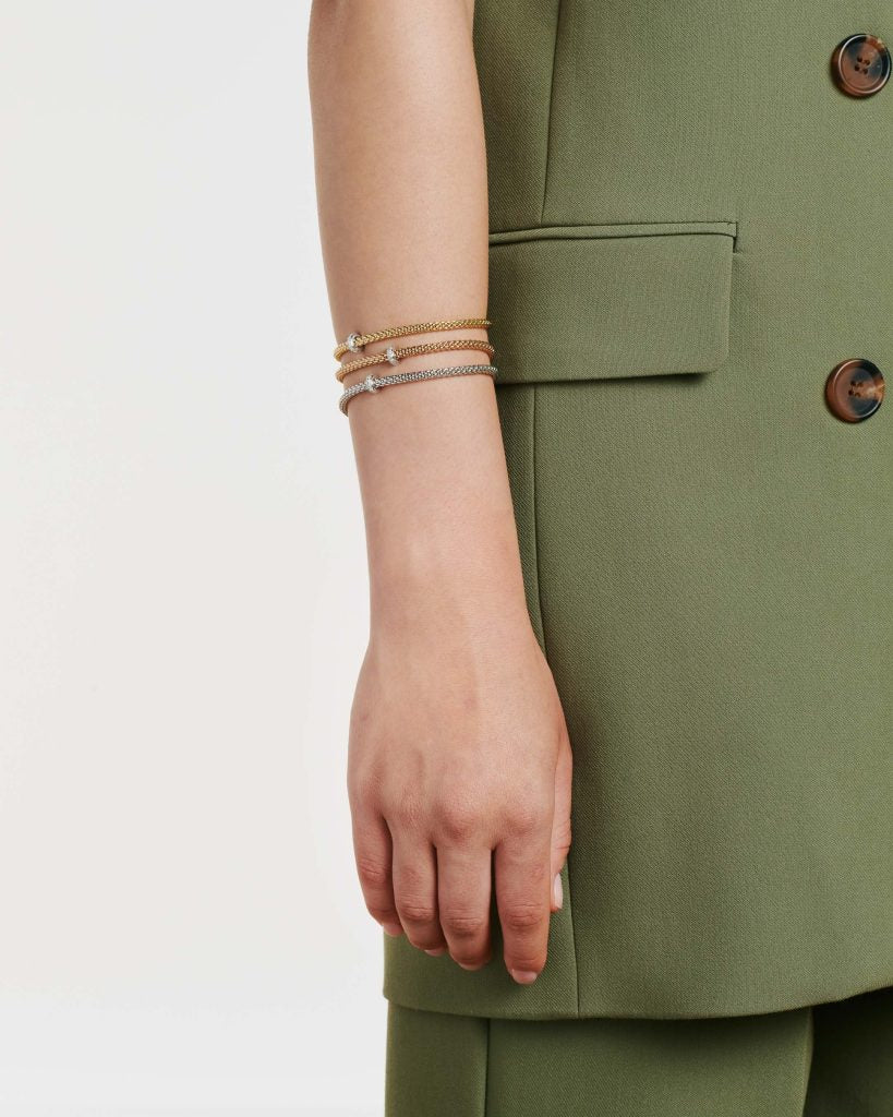 Fope's 18K Rose Gold Prima Diamond Bracelet