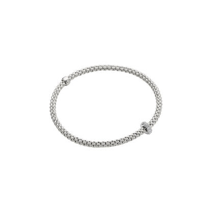 Fope's 18K White Gold Prima Flex'it Diamond Bracelet