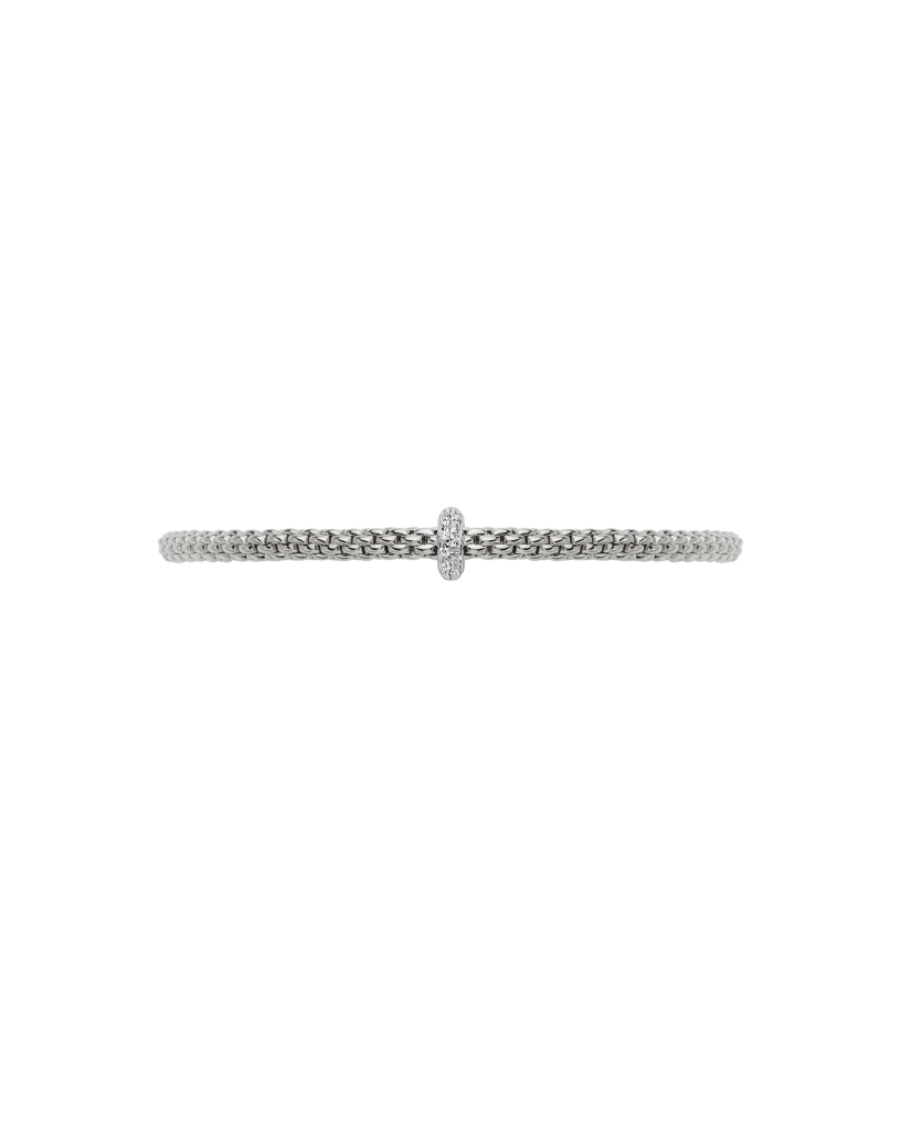 Fope's 18K White Gold Prima Flex'it Diamond Bracelet